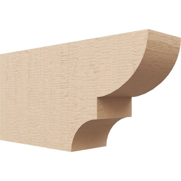 Ekena Millwork 4in. W x 8in. H x 16in. L Ridgewood Woodgrain TimberThane Rafter Tail, Primed Tan RFTUR04X08X16RIDRCPR - main